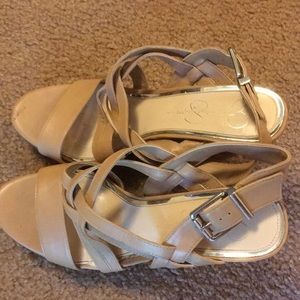 Jessica Simpson Nude Wedges